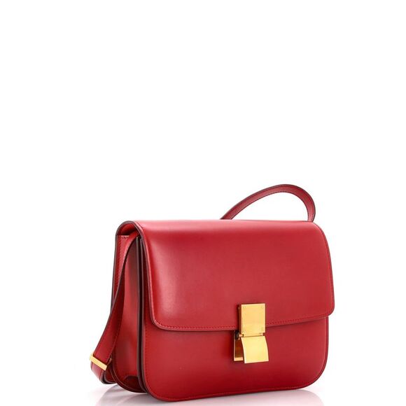 Celine Classic Box Bag Smooth Leather Medium Red - Picture 2 of 7